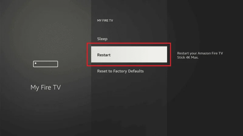 Restart-Firestick Speed Boost