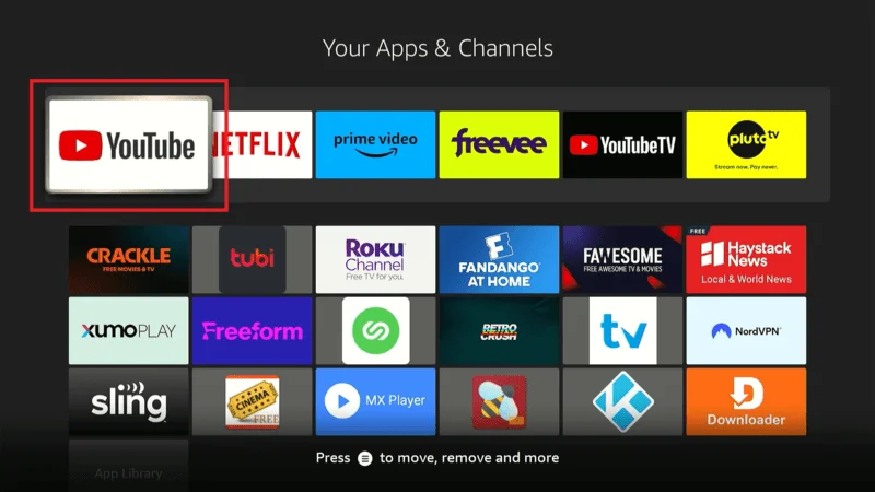 Select App-Uninstall App on Firestick