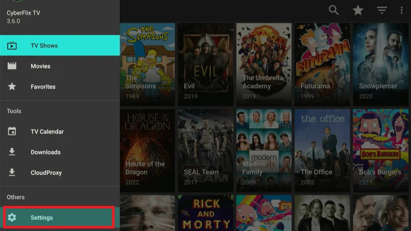 Configure CyberFlix TV on Firestick