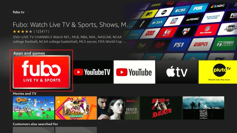 fuboTV on FireStick step-by-step 