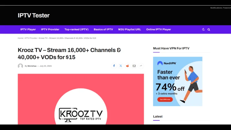 Krooz IPTV Best IPTV for Firestick